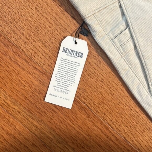 NWT BTB BENDTNER MEN SLIM FIT COTTON PANTS IN Beige size 34 - Picture 4 of 9
